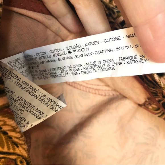 Zara Skirts Zara Corduroy Botanical Printed Mini Skirt- size XS - Picture 9 of 10